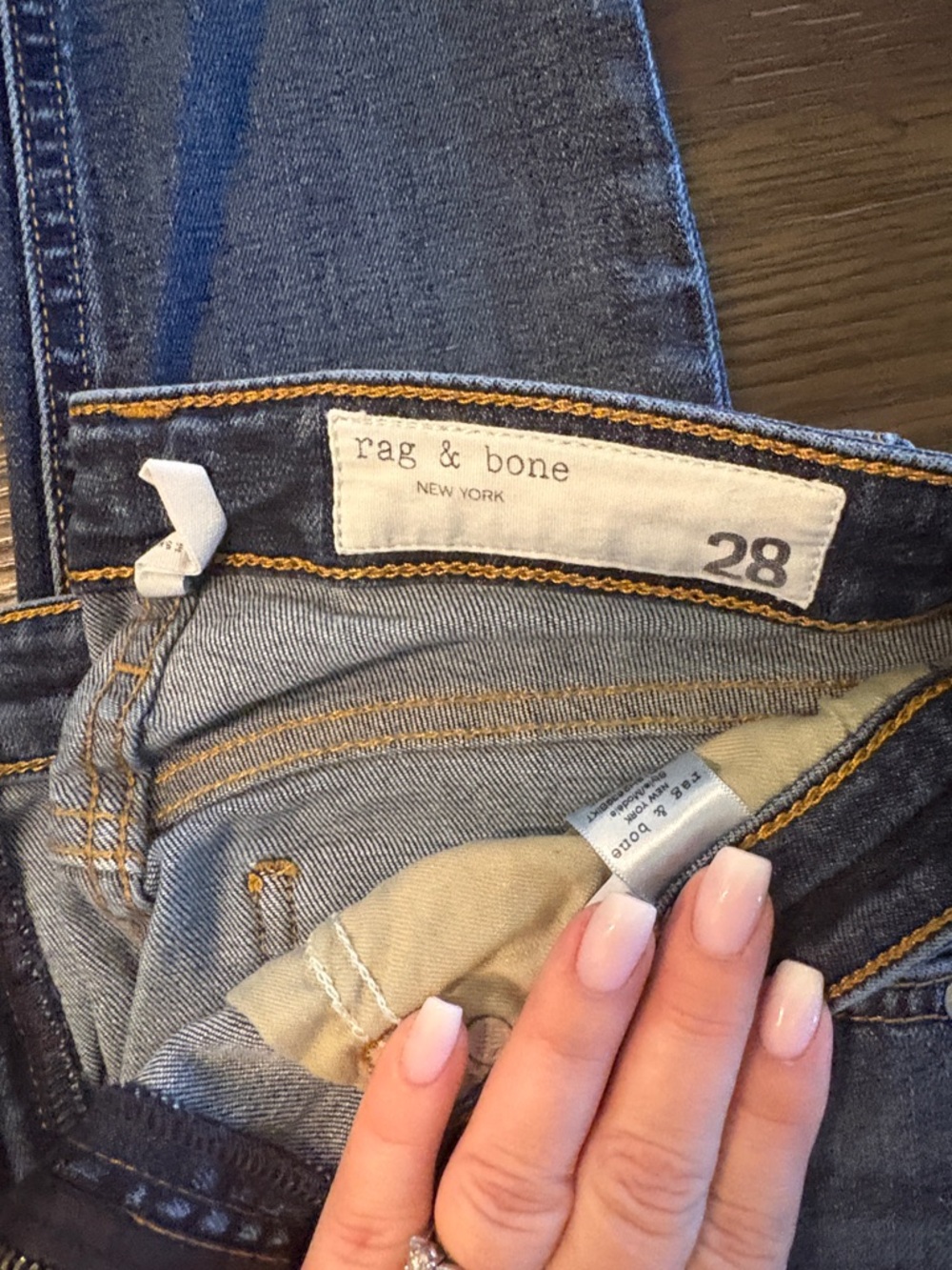 rag & bone Dark Blue Denim skinny Jeans